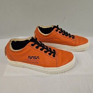 Vans NASA Space Voyager Mens 4.5 Womens 6 Firecracker Orange Leather Sneakers